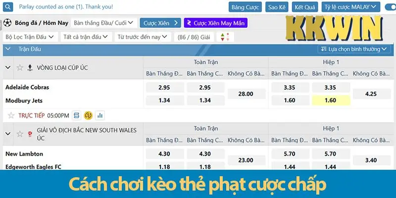 Khám phá các mẹo chơi kèo chấp thẻ phạt bất bại từ cao thủ